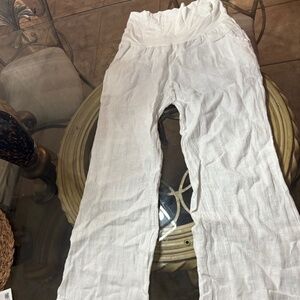 M Made in Italy white pants